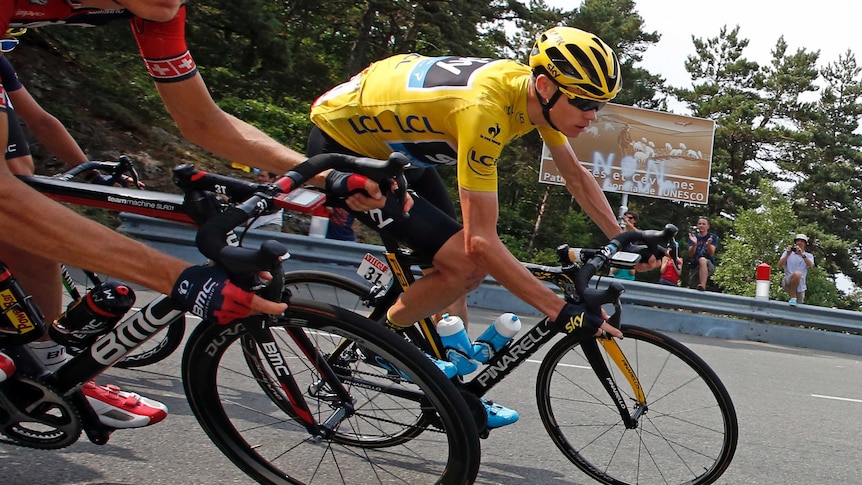 Froome rides during Tour de France 14th stage