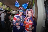 Australia Day revellers in Melbourne's CBD