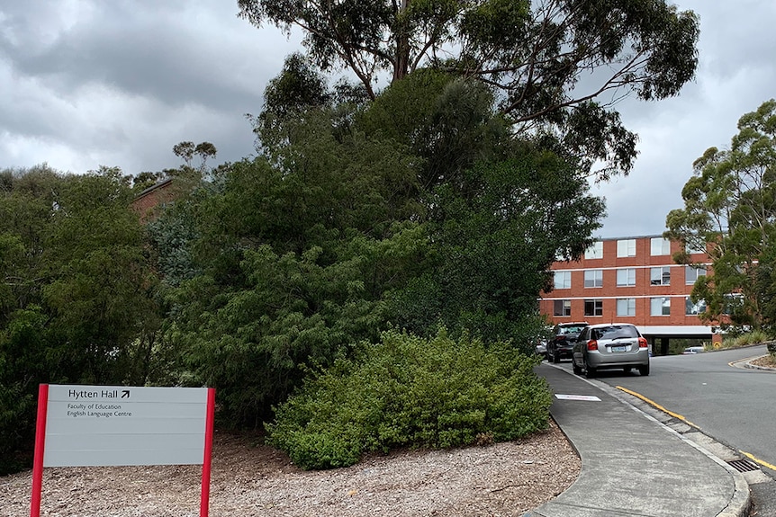 Hytten Hall entrance at the University of Tasmania