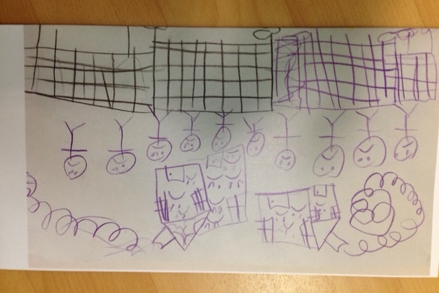 7yo depicts life behind bars