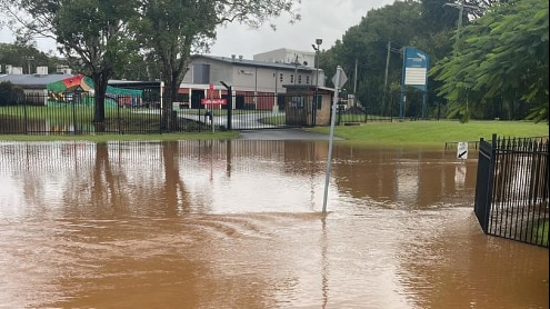 Flooded greyhound facility