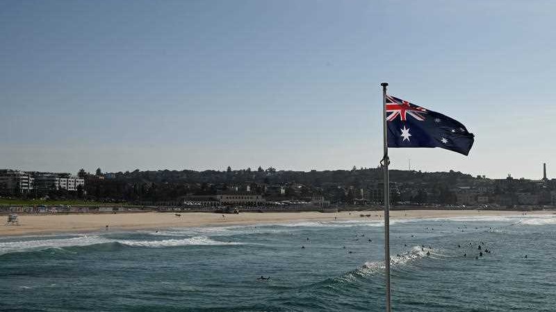 An empty Bondi Beach.