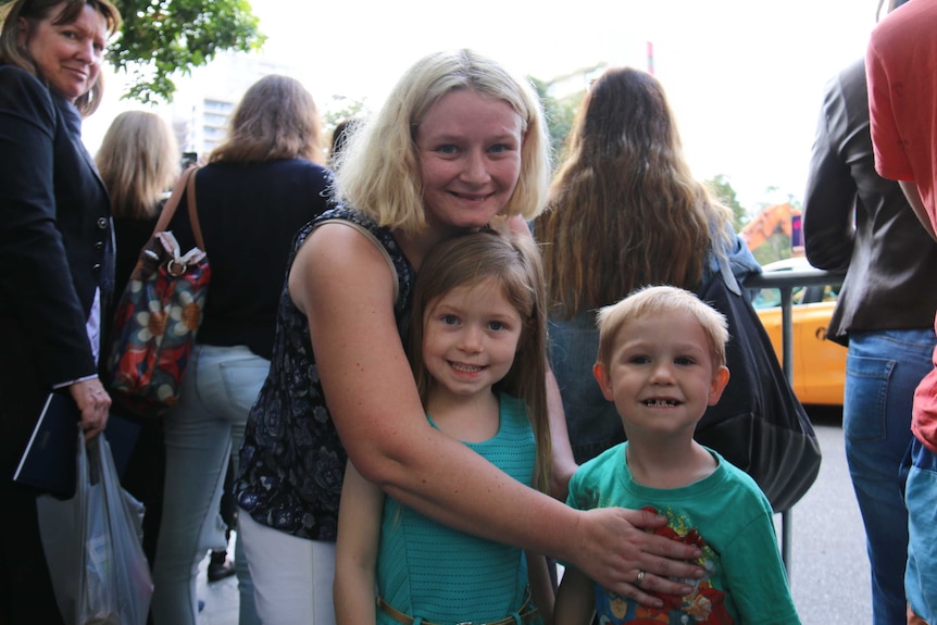 Kathleen Gill with children Charlotte and Remus