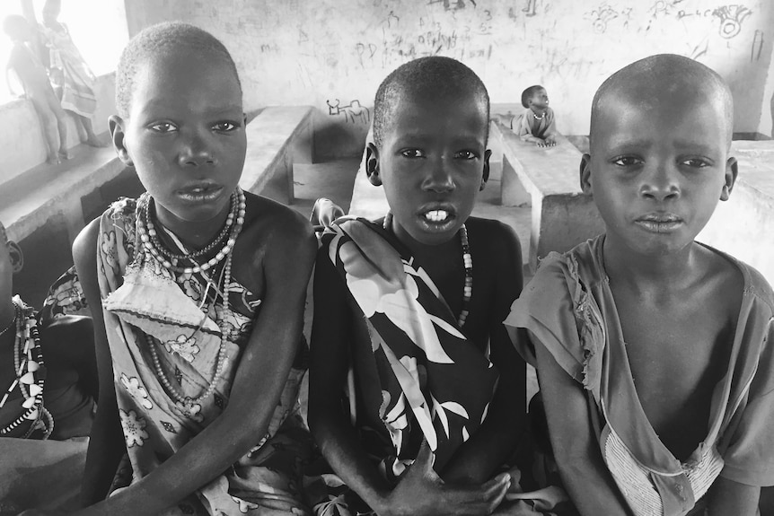 Children at a malnutrition assessment centre in Kapoeta, South Sudan.