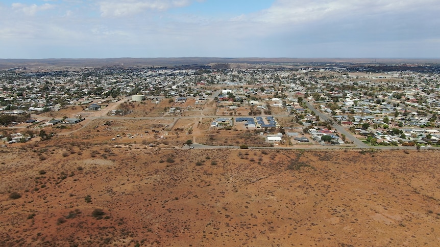 aerial view of broken hill