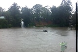 Lavenders Bridge goes under in NSW floods