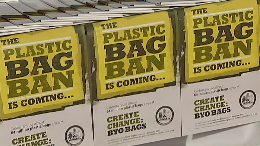 Today signals the end of free plastic bags for shoppers at ACT checkouts.