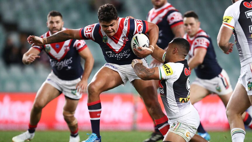 Latrell Mitchell on the charge