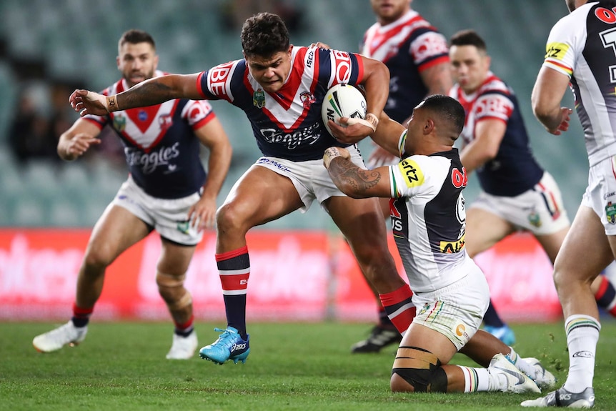 Latrell Mitchell on the charge