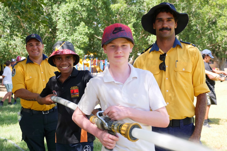 Brewarrina Central School kids meet NSW's new Indigenous firefighters