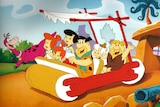 50 years old: the cartoon Flintstones family.