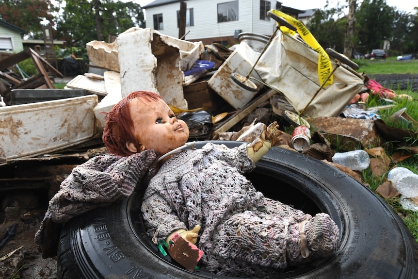 A pile of rubbish with mud on it 