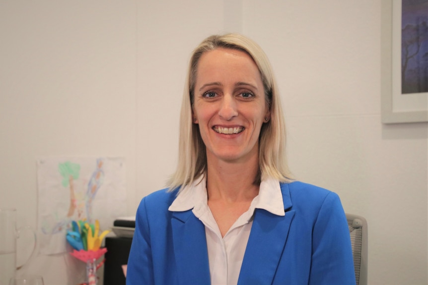 Pelvic floor physiotherapist Alison Wroth in her office.