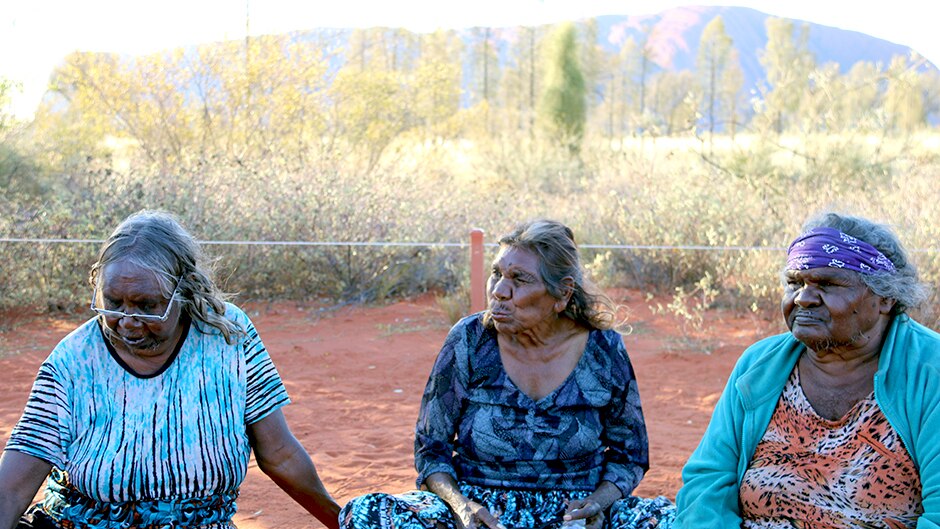 Traditional owners at Uluru