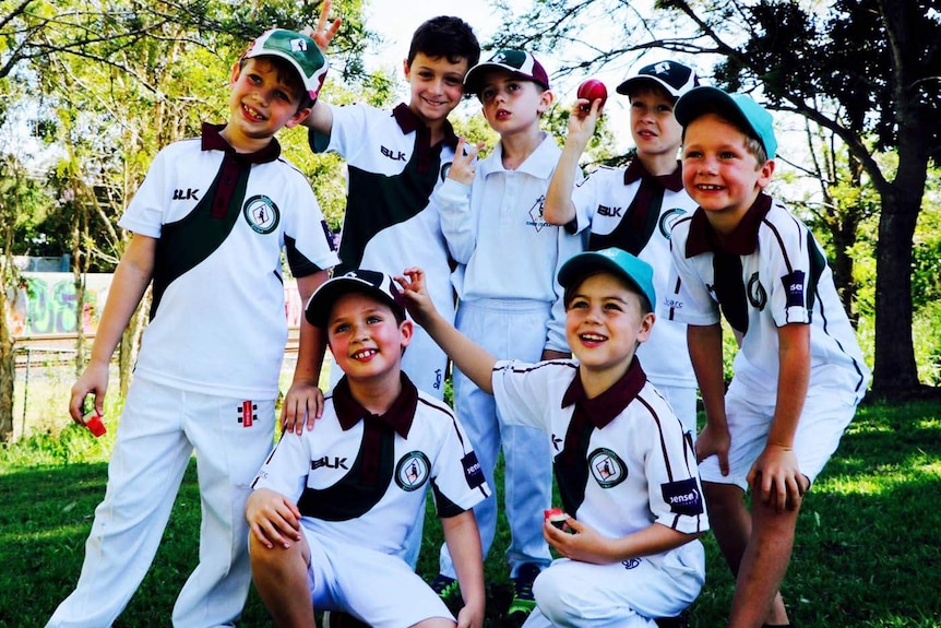 Young players from Souths Junior Cricket Club in stage one of the program