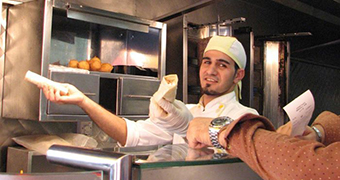 A shawarma shop in Medina St, Amman.