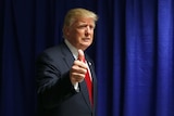 Donald Trump gives a thumbs up Republican National Convention on July 21, 2016.