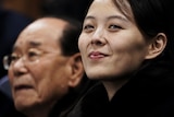 Kim Yo-jong sits next to North Korea's nominal head of state.