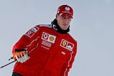 Michael Schumacher on the ski slopes.