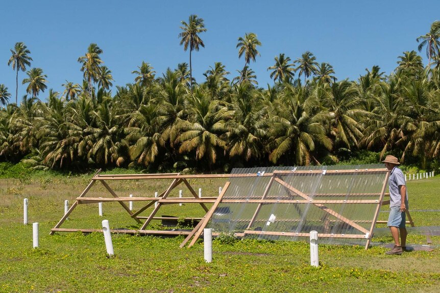 Sea salt evaporation beds, Cocos Farm