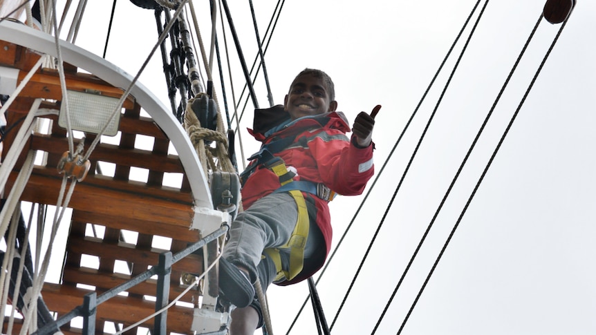 Joseph Taylor joined the program last year to sail aboard the STV Windeward Bound.