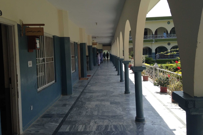 The administrative block of the Jamia Faridia madrassa