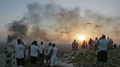 Air raids ... Lebanese police say at least nine civilians have been killed in the latest Israeli attacks.