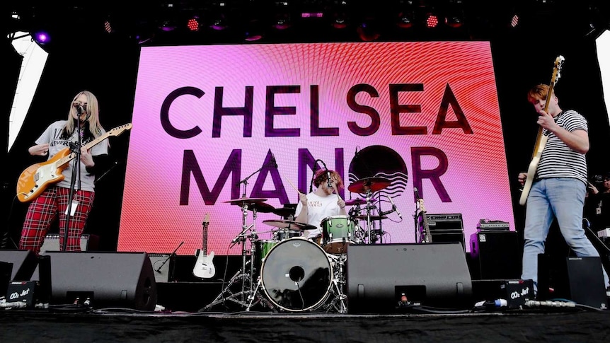 Chelsea manor perform on stage at Triple J's One Night Stand.