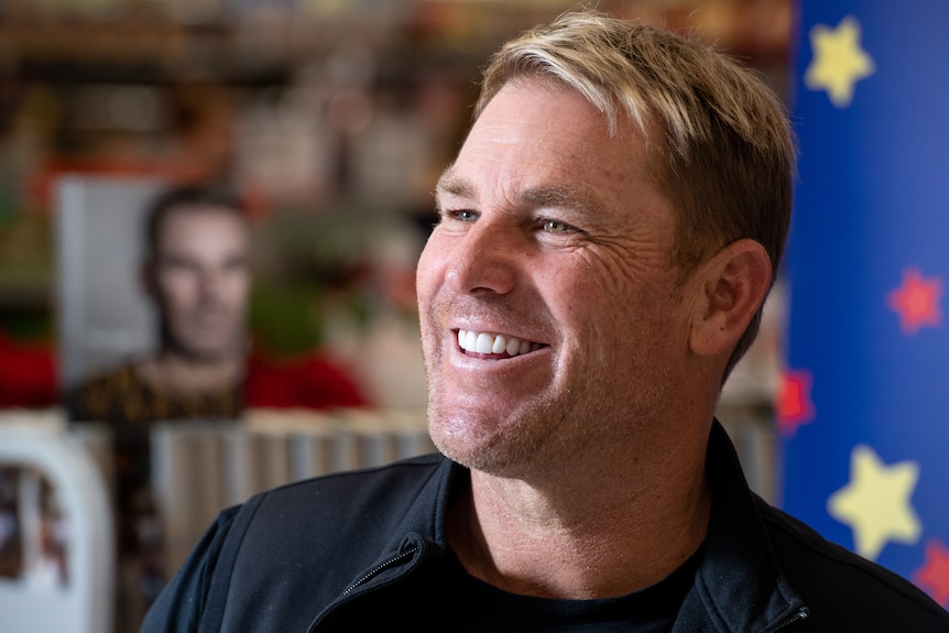 Shane Warne smiling