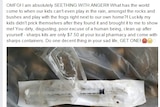Mount Isa mother Kelly McClelland Facebook post about her sons finding a used syringe while playing in Mount Isa