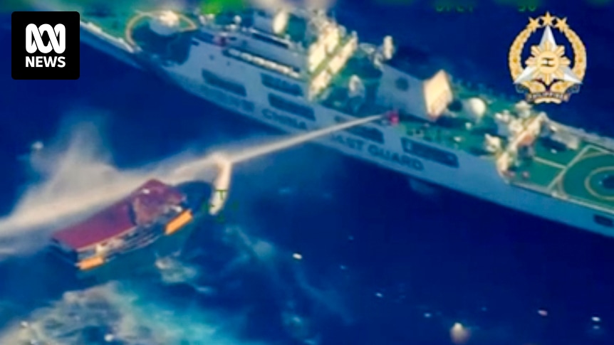 La Chine frappe un bateau philippin avec un canon à eau dans la mer de Chine méridionale contestée pour la deuxième fois ce mois-ci.