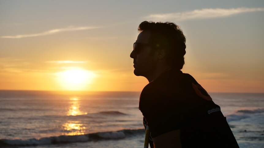 Alex Travaglini looks out over the ocean near Gracetown, where he was attacked by a shark