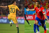 A composite of Trent Sainsbury and Alexis Sanchez.