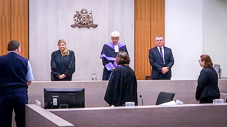 Judge and court personnel in Wagga District Court