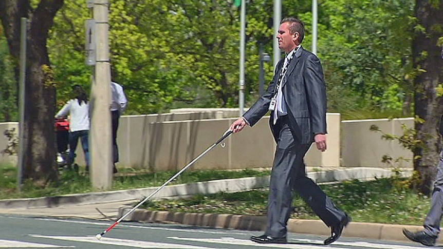 David Long is hoping employers will recognise the benefits of hiring a vision impaired person.
