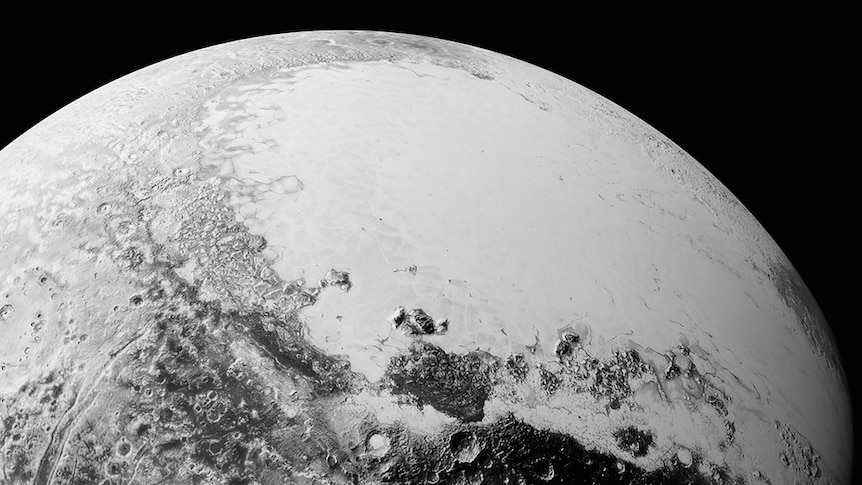 A synthetic perspective view of Pluto