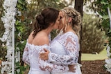 First kiss for same-sex wedding