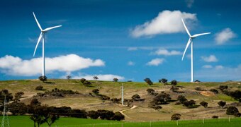 Wind turbines at Waterloo Wind Farm