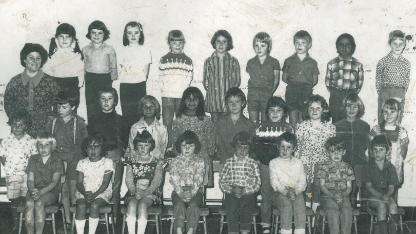 Peter Jetta as a child with his class a week before he was taken from his family