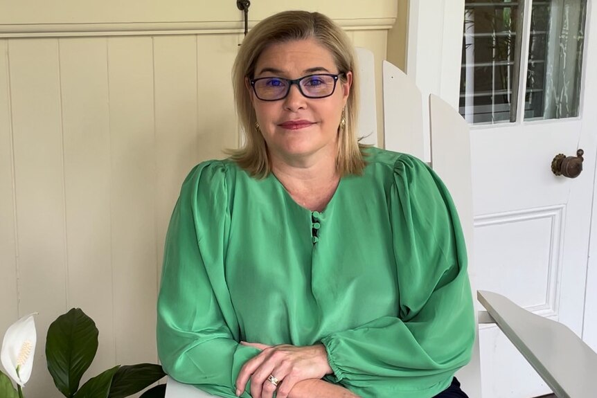 Eating Disorders Families Australia executive director Jane Rowan wears a green shirt