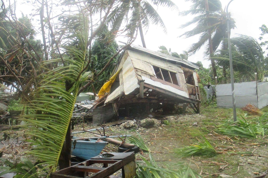 Homes have been destroyed by Cyclone Ula in neighbouring Tuvalu.