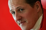 Michael Schumacher during a news conference
