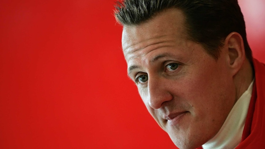 Michael Schumacher during a news conference
