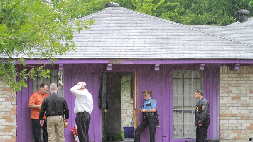 Houston home where four men were found captive