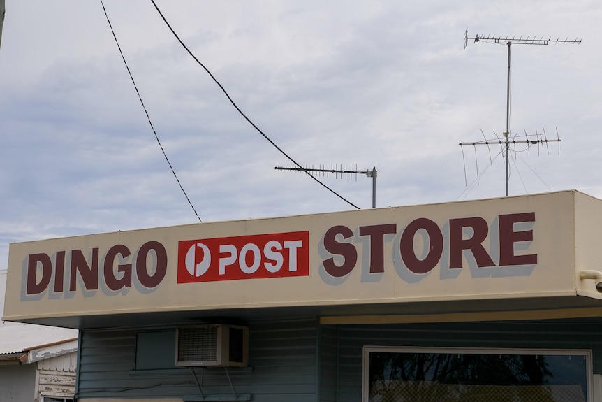 The awning of the Dingo general story, Dingo, Queensland November 2021