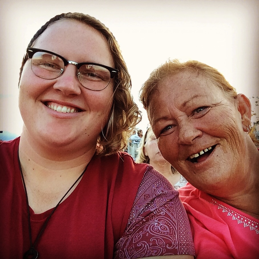 Close up of two women.