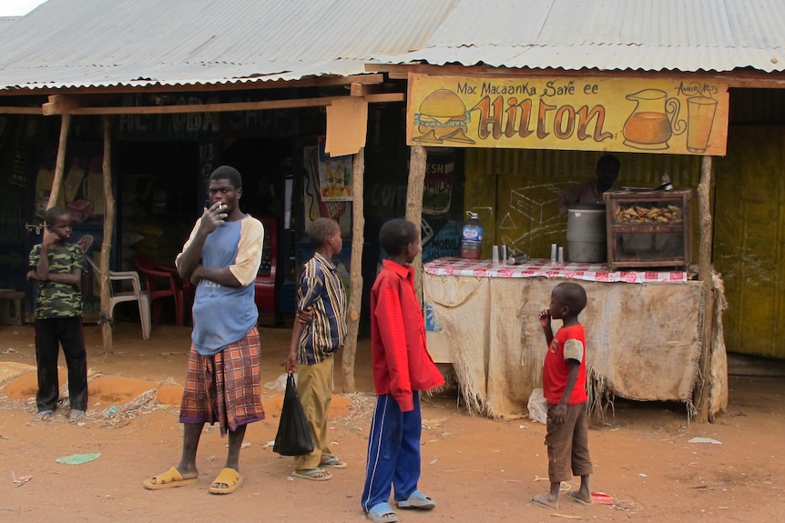 Somali refugees started arriving at Dadaab in 1991 and have established businesses there, such as the 'Hilton'.