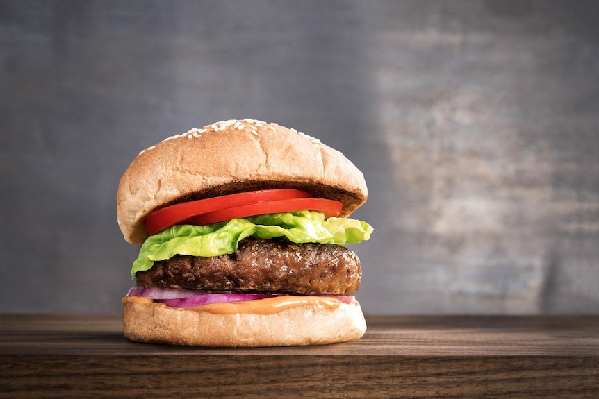 A Beyond Meat vegan burger