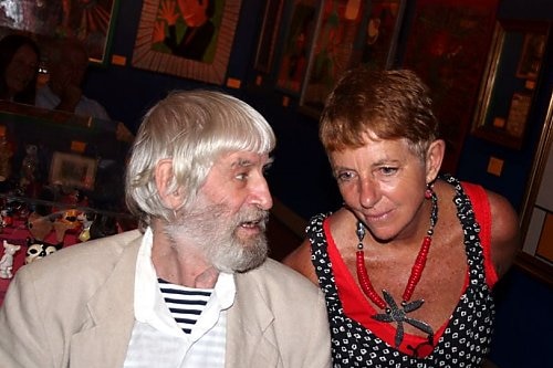 Jeannie Lewis with artist Martin Sharp in February 2010