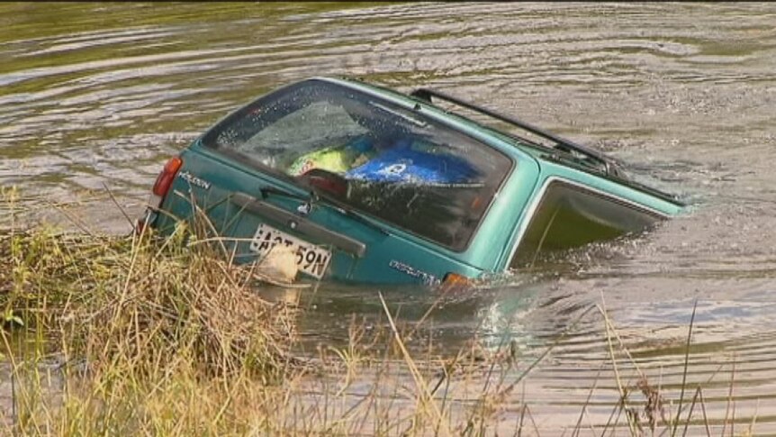 The car that drove into a lake in Sydney's west